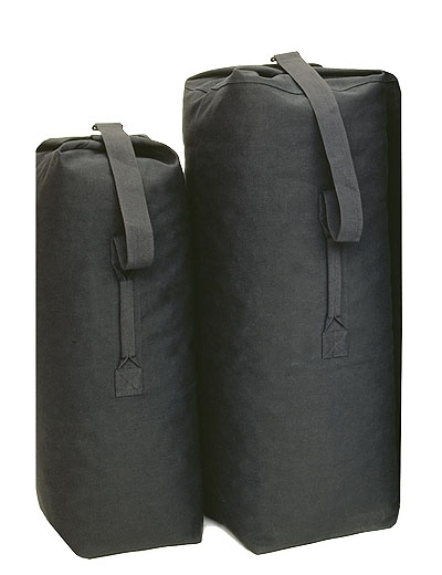 Seesack US Baumwolle Standard Schwarz Medium